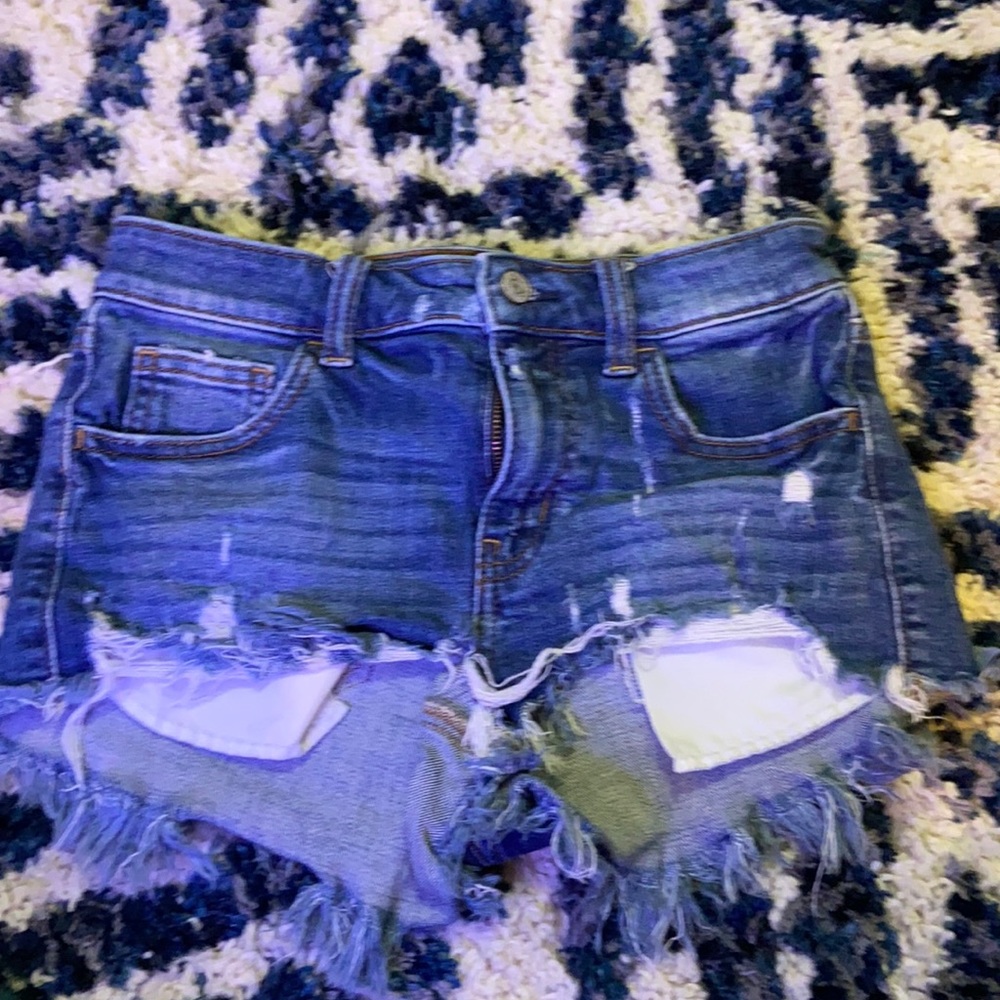 denim shorts, willow + root, xs